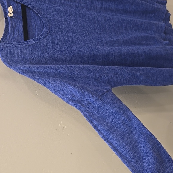 Anthropologie Moth Doman Sleeve Tunic Sweater Blue L - Picture 3 of 9